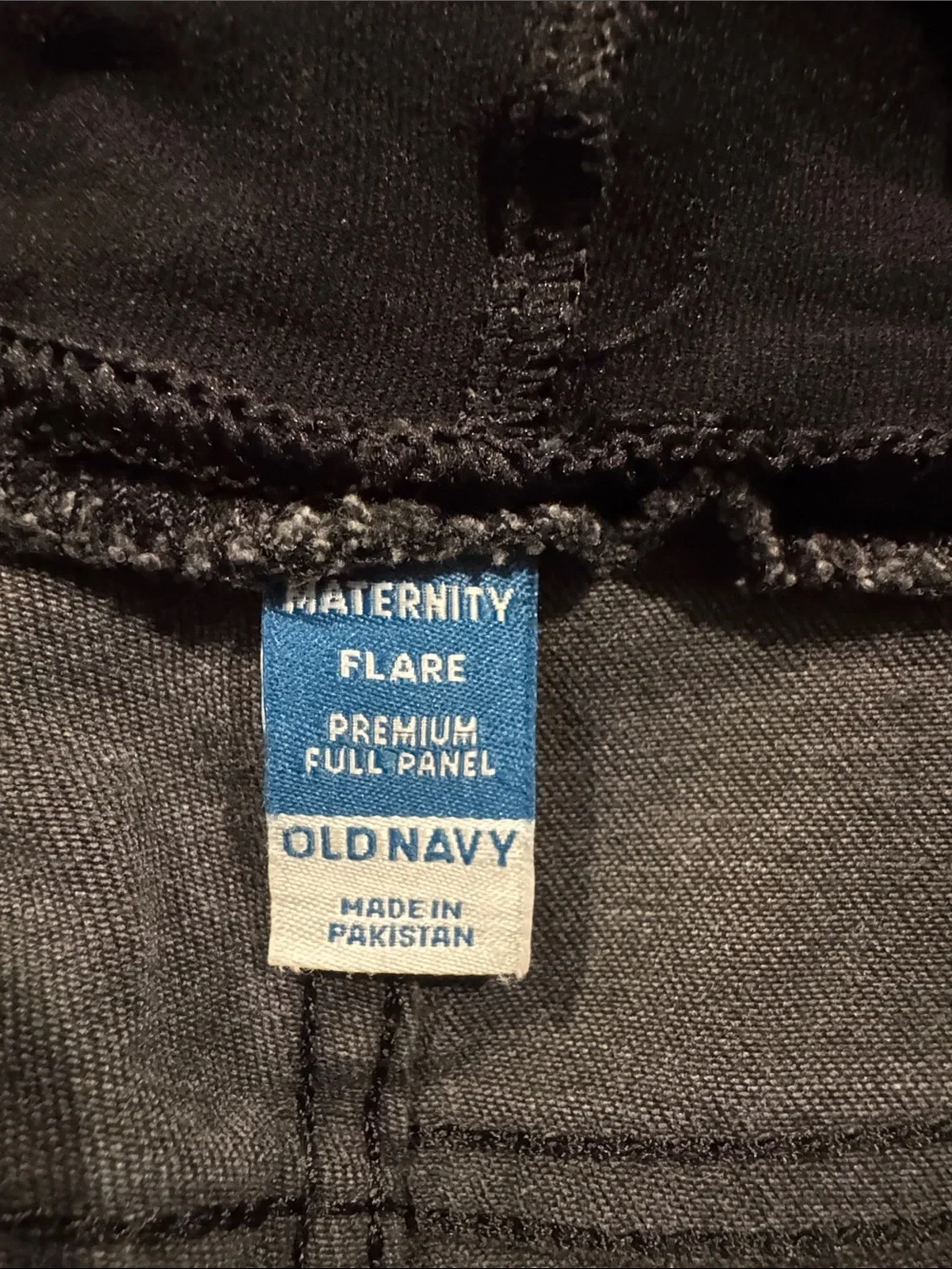 Old Navy Black Women’s Maternity Flate Jeans - Stretch Waistband